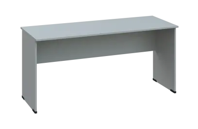 EPL 16 - 16 stůl kancelářský, dřevěná podnož, deska 18 mm, široký 1600 mm, šedá